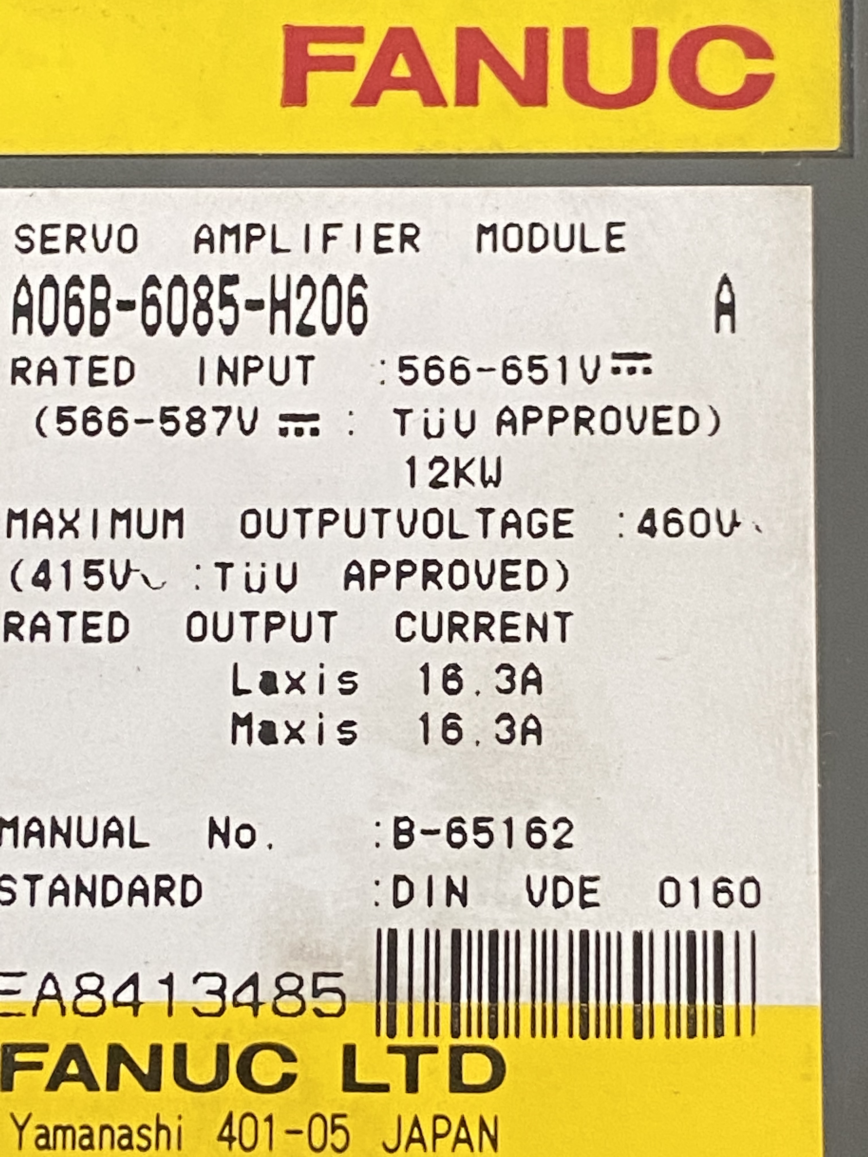 Fanuc Variateur d'axe double A06B-6085-H206