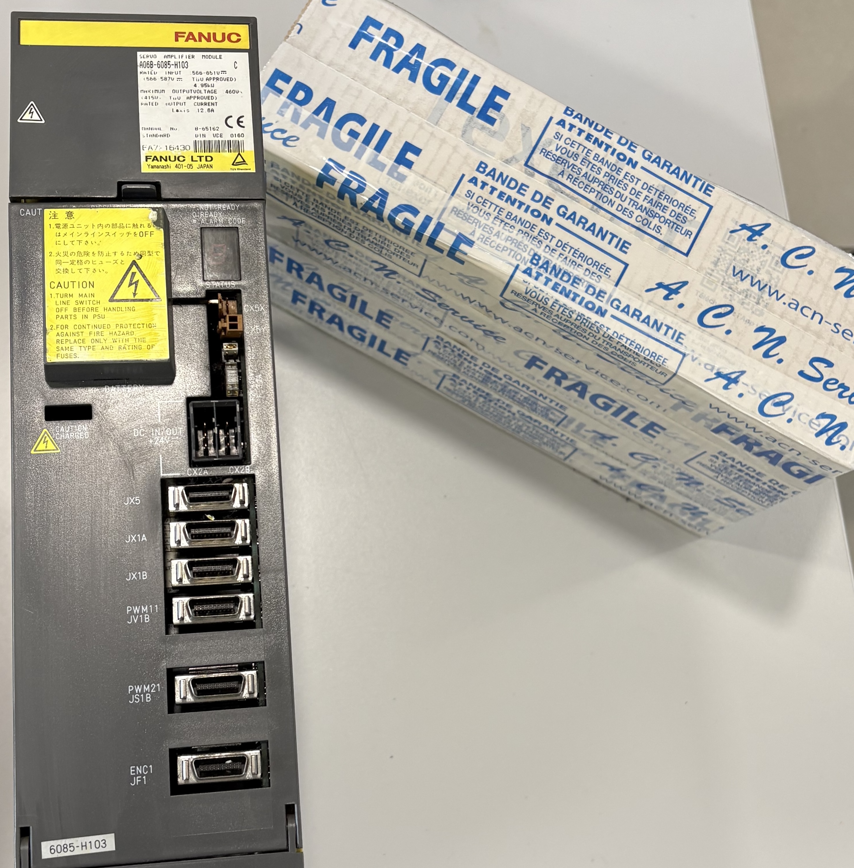 FANUC A06B-6085-H103 SERVO DRIVE AXIS MODULE CNC AMPLIFIER USED REMOVED