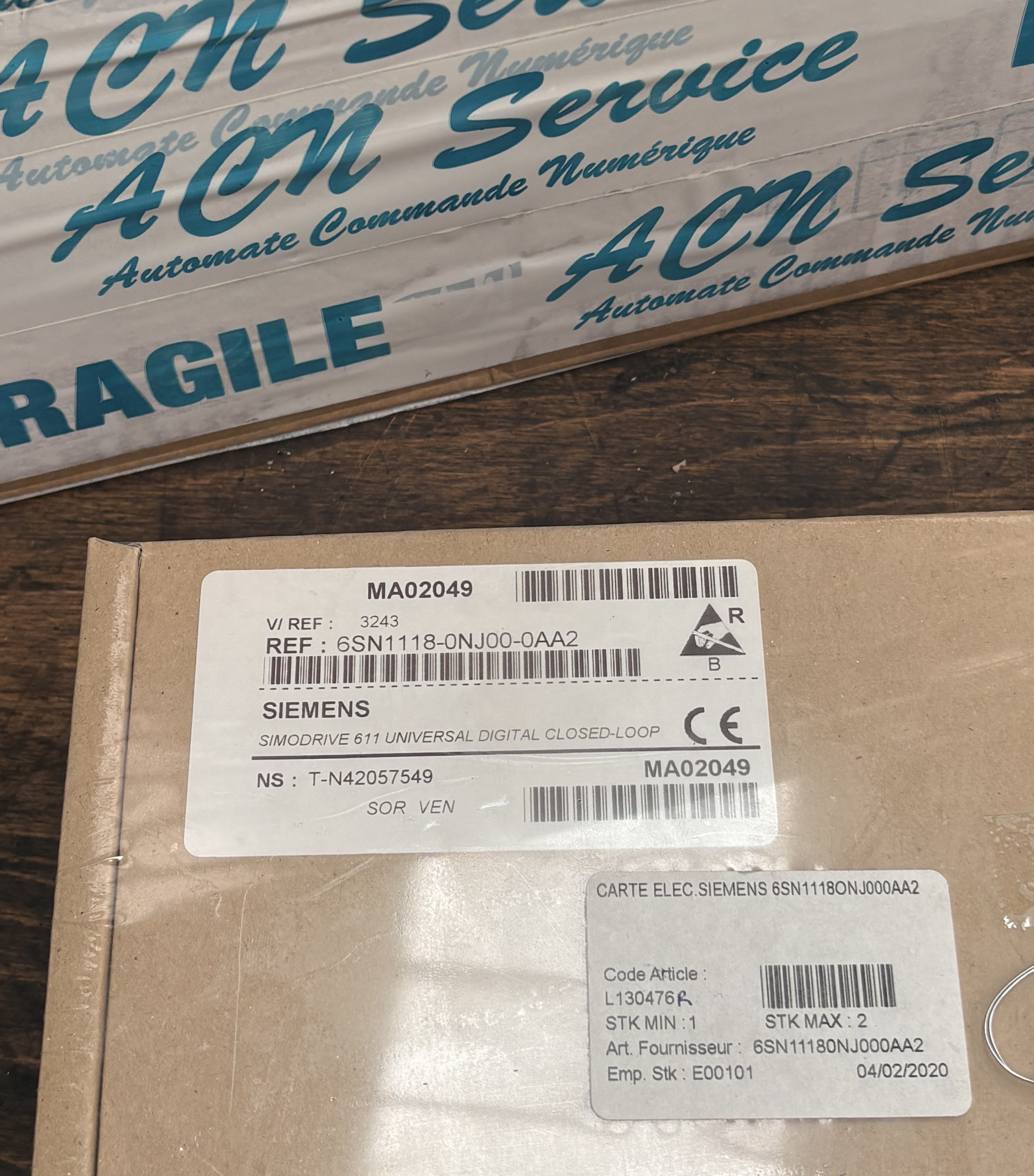 Siemens Carte de régulation 6SN1118-ONJ00-OAA2